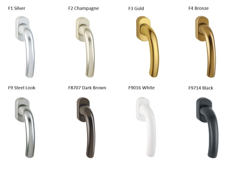 Triple Glazed Tilt & Turn Window Handles Colour Sets